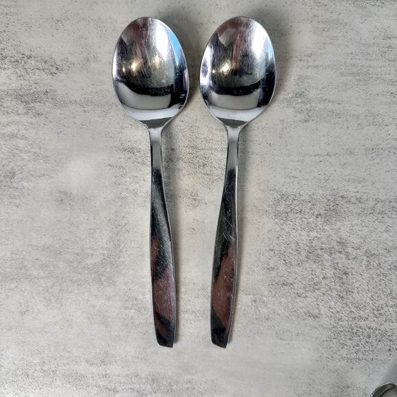 Crestmark Japan Stainless Steel Demitasse Spoons 2-Piece Silverware Flatware - Picture 3 of 7